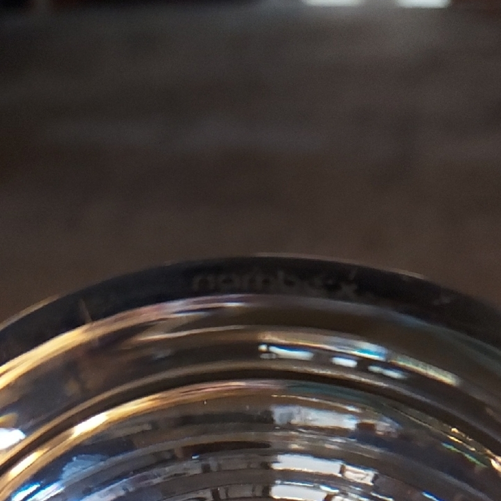 Nambe Linea Clear Crystal Decorative Bowl - Picture 4 of 4
